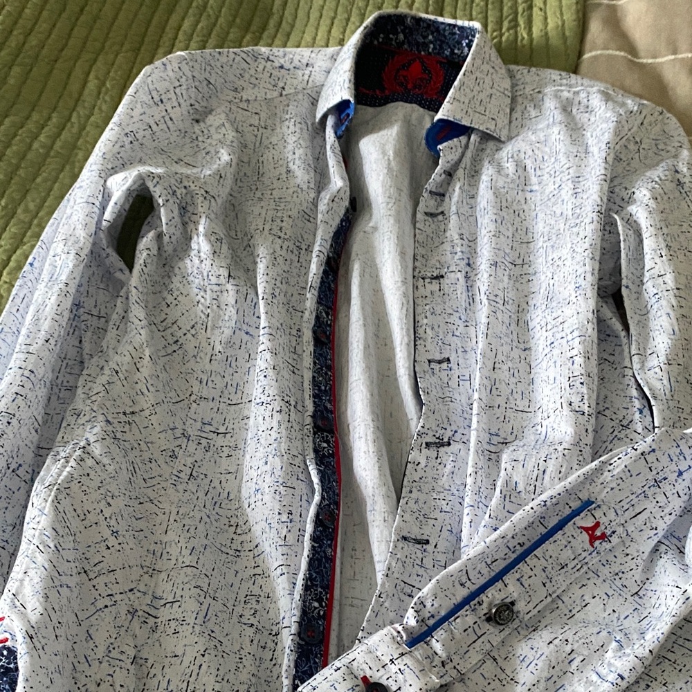 Boys white and Blue dress Shirt